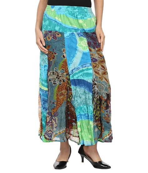 Buy Sataro Multi Poly Cotton Straight Skirt Online At Best Prices In India Snapdeal