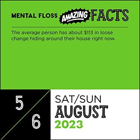 Amazing Facts From Mental Floss 2023 Day To Day Calendar Fascinating