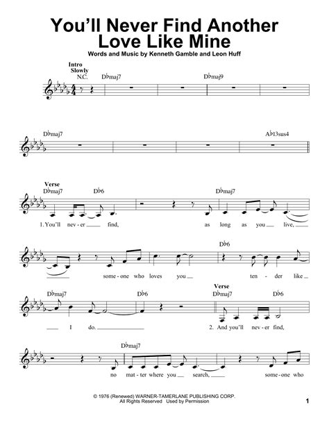 Youll Never Find Another Love Like Mine Sheet Music Michael Bublé