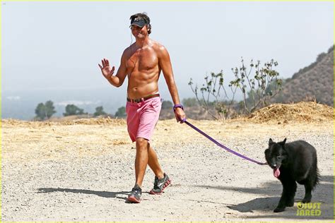 Photo Jerry Oconnell Shirtless Workout Routine With Pet Pooch Bim