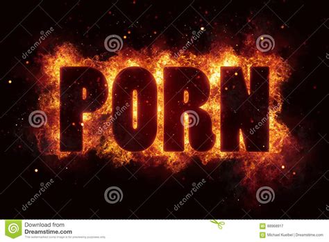 Sex Adult Xxx Text On Fire Flames Explosion Burning Stock Illustration