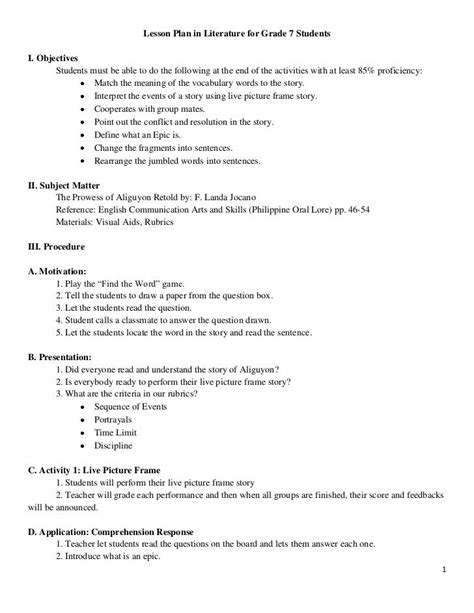 😊 Sample Of Detailed Lesson Plan In Science High School Sample High