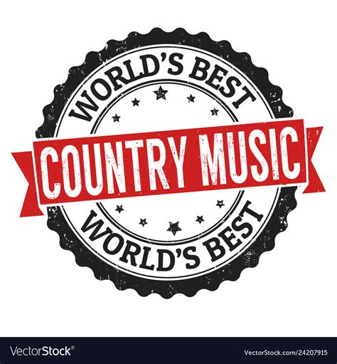 Country Music Sign Or Stamp Royalty Free Vector Image