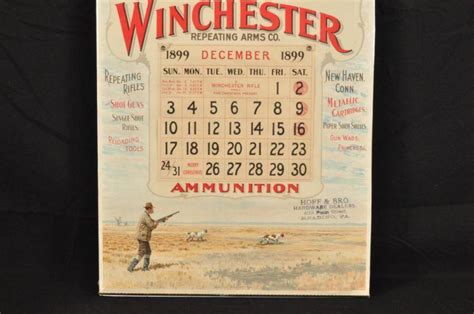 1899 Winchester Calendar
