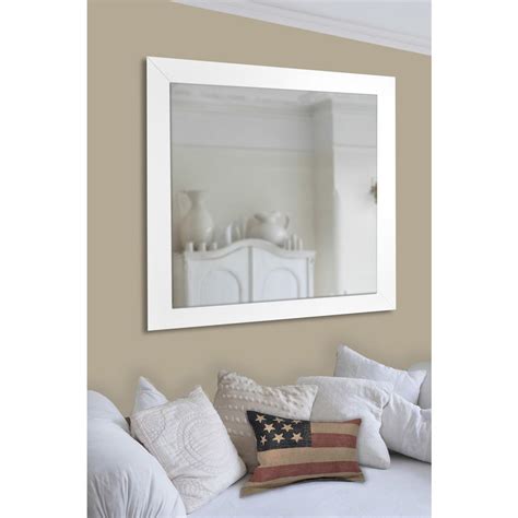 Mounting hooks are ideal for vanity mirrors that weigh 15 to 30 pounds (6.8 to 13.6 kg) and have a frame made of wood, metal, or plaster. 36 in. x 24 in. White Satin Wide Non Beveled Vanity Wall ...