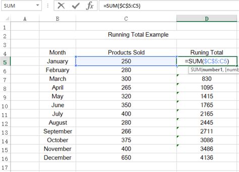 How To Calculate A Running Total In Excel