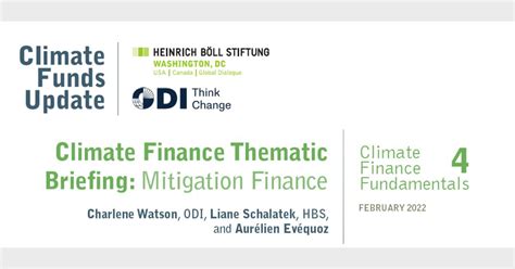 Climate Finance Fundamentals 4 Climate Finance Thematic Briefing