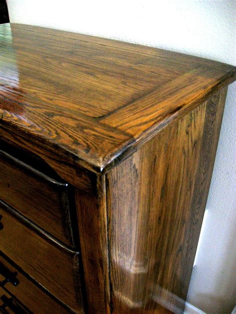 Dark walnut is a premium wood finish penetrating stain by minwax. Dresser! with Dark Walnut Stain