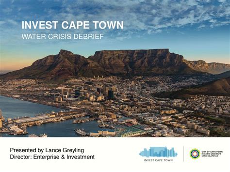 Cape Town Water Crisis Debrief