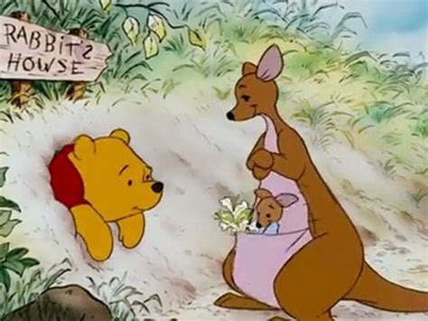 This Is The Famous Picture Of Pooh With His Middle Stuck In Rabbits House His Sweet Friends