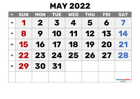 Free Printable May 2022 Calendars Wiki Calendar May 2022 Printable