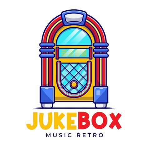 Premium Vector Jukebox Music Retro Cartoon Logo Template
