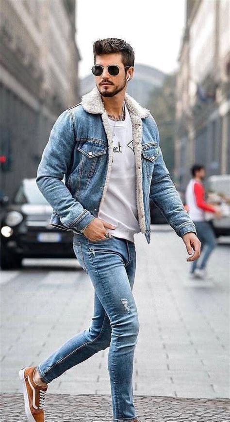 How To Wear A Denim Jacket Jackets Men Fashion Denim Jacket Men Style Men Fashion Casual Outfits