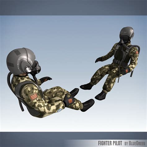 Fighter Pilot 3d Model