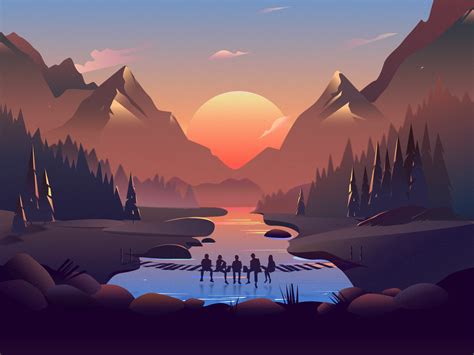 85 Vector Wallpaper Pemandangan Pics Myweb