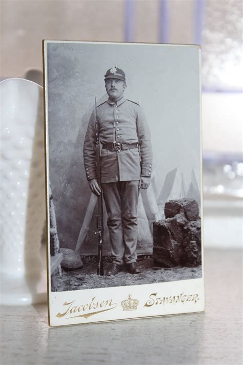 Antique Norwegian Soldier Photograph Carte De Visite 1800s