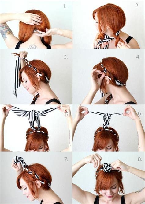 Voilà un tuto pour plier et porter un bandana autour du cou ou dans les cheveux, en savoir plus sur nouer un foulard. 10 idées de coiffures avec un bandana | Coiffure avec ...