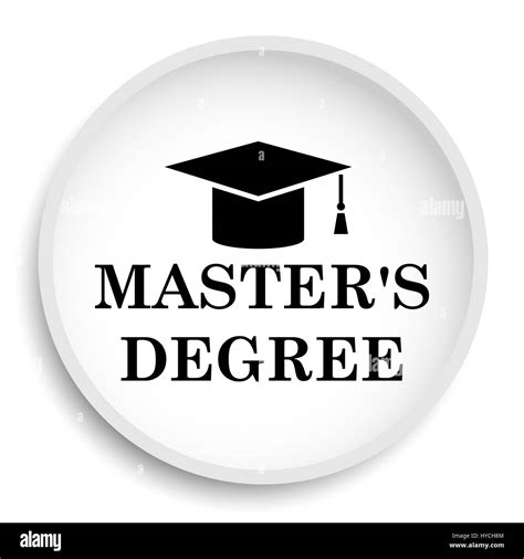 Masters Degree Icon Masters Degree Website Button On White Stock