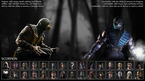 Mkx Selection Screen By Molim On Deviantart