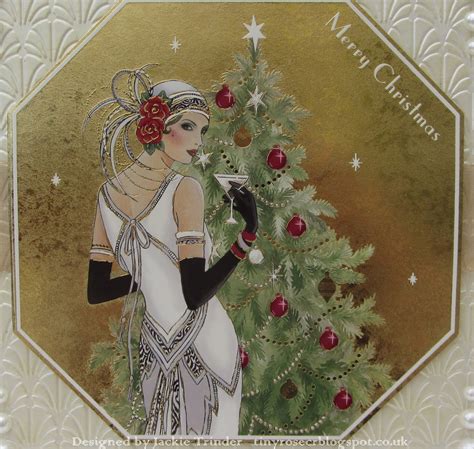 Tinyroses Craft Room Art Deco Christmas Card