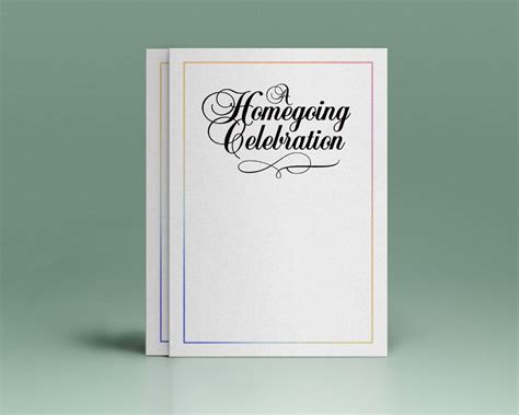 A Homegoing Celebration Funeral Program Title