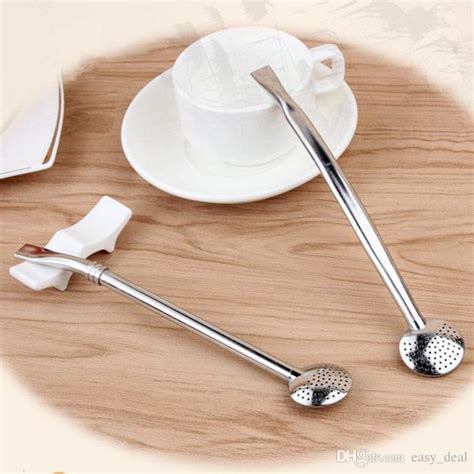 2020 Straw Filter Spoon Stainless Steel Dring Tea Filter Spoon Practical Tea Tools Bar
