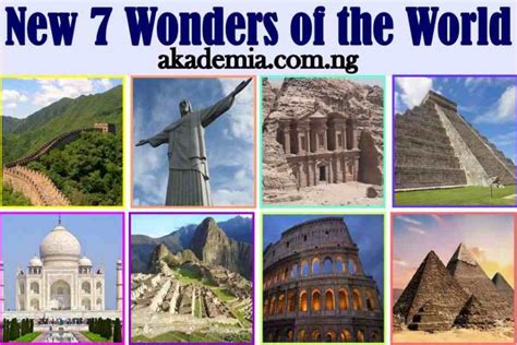 New 7 Wonders Of The World Akademia