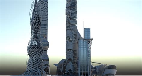 Futuristic Skyscraper Collection 6 Wirecase