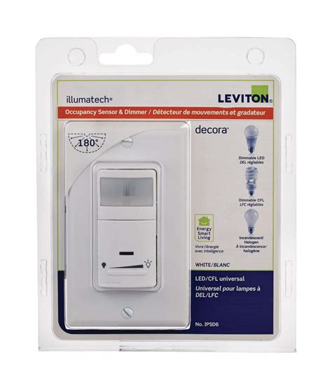 Leviton Ipsd6 722 Decora Illumatech Led And Cfl Universal 180° Occupancy