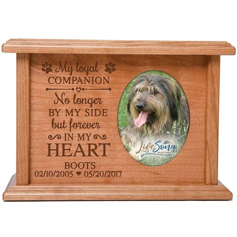 Personalized Pet Cremation Urn Box My Loyal Companion Lifesong
