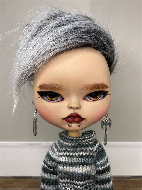 Custom Blythe Doll Ooak Blythe With Piercing Etsy