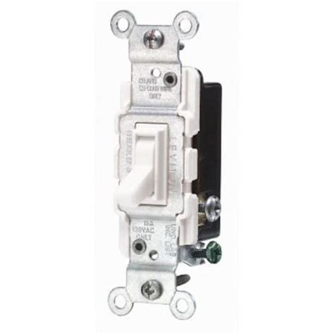 Leviton 15 Amp Commercial Grade Combination Two 3 Way Toggle Switches