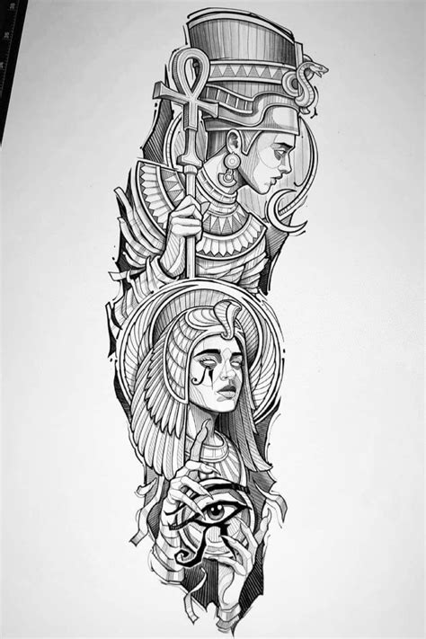 Gods By Thomasbatestattoo In 2021 Egyptian Tattoo Sleeve Egyptian Tattoo Sleeve Tattoos