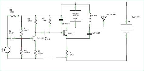 Simple Short Range Portable Fm Transmitter Circuit Diagram Circuits