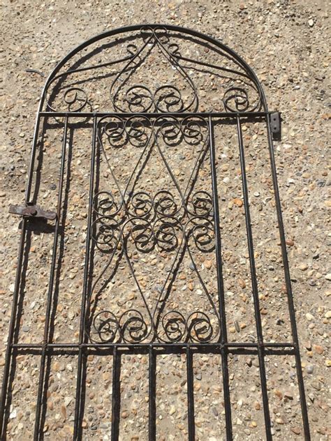 Black Japanned Arch Topped Gate Authentic Reclamation