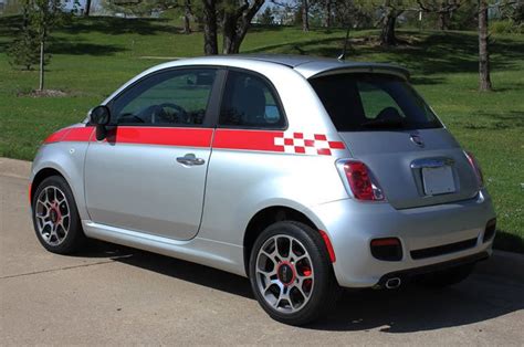Fiat 500 Hood And Roof Stripes Checkered Rally 2012 2019
