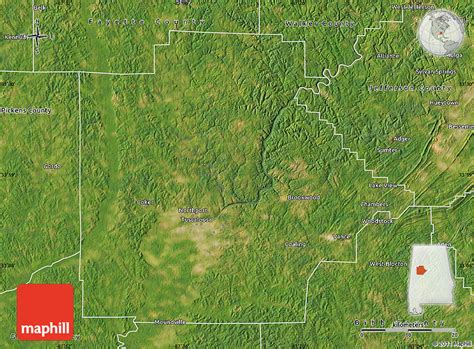 Satellite Map Of Tuscaloosa County
