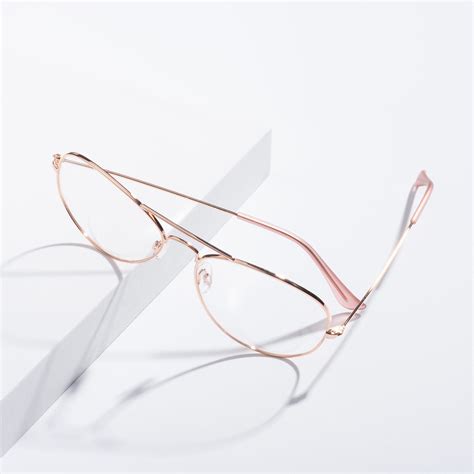 Rose Gold Grandpa Thin Aviator Eyeglasses Yesterday