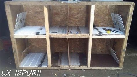 Sunt prevazute cu tavita pentru dejectii, dimensiunea unei custi este de l=1m, l=60 cm si h=50 cm. Cusca iepuri! Tutorial constructie! - YouTube