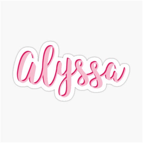 Alyssa Sticker For Sale By Radiantdark Redbubble