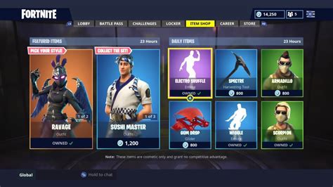 This post is updated daily with every new item that is available, and will be refreshed with the current rotation of cosmetics as soon as they are released. RAVAGE SKIN! | DAILY ITEM SHOP TODAY! | FORTNITE BATTLE ...