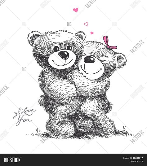 Couple Hugging Teddy Vector And Photo Free Trial Bigstock