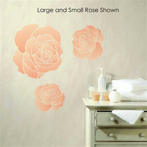 Large Rose Wall Stencil Flower Stencil Furniture Stencil Etsy