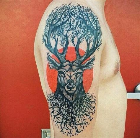 Https://techalive.net/tattoo/deer Tree Tattoo Design