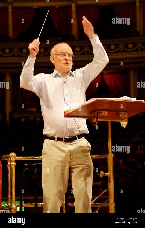 John Rutter Composer And Editor Conducting His Requiem In The Royal