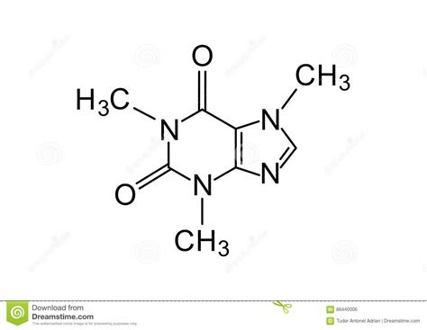 Die chemische summenformel für das gas ist n2o. Chemische Formel Des Koffeins Stockfoto - Bild von kaffee ...