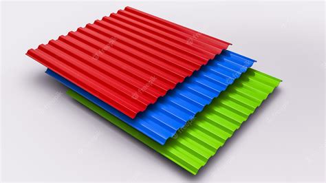 Premium Photo Sheet Metal Profile Type Material For The Roof Of