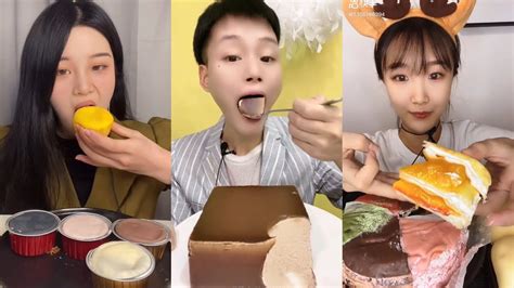 Chinese Mukbang Asmr Eating Show Mousse Cake Crepe Cake Ice Cream