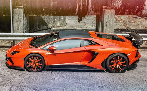 Orange Lamborghini Aventador Car Wallpapers Hd Wallpaper Pictures Top