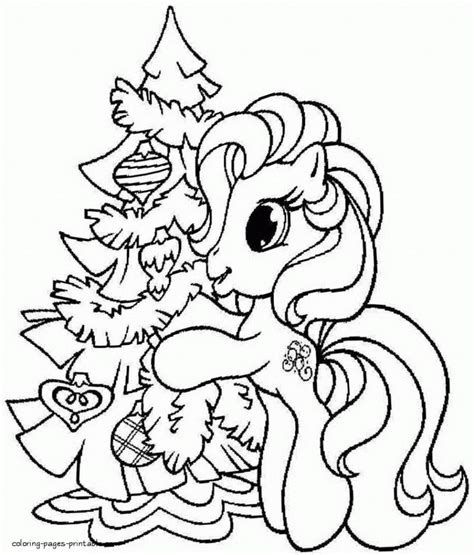 pony coloring pages christmas   pony coloring